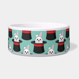 Cute Bunny in Wizard Hat Pattern Bowl