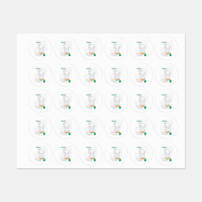 Cute Bunny-Kawaii collection Labels (Sheet)