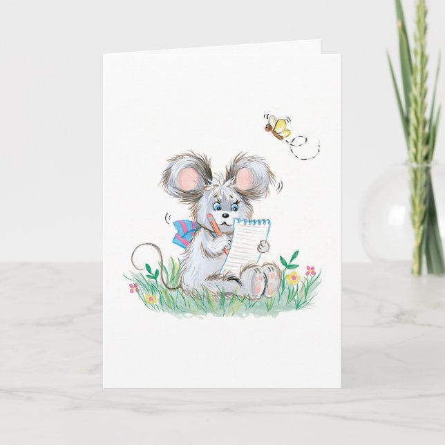 Cute Bunny Kids Birthday Card (Front)