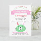 Cute Bunny | Kids Birthday Celebration Invitation (Standing Front)