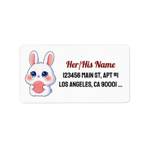 Cute Bunny Label