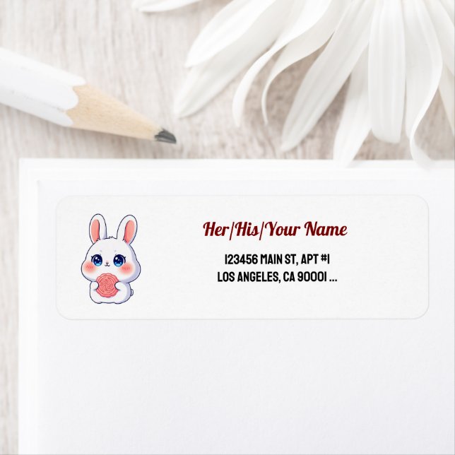 Cute Bunny Label (Insitu)
