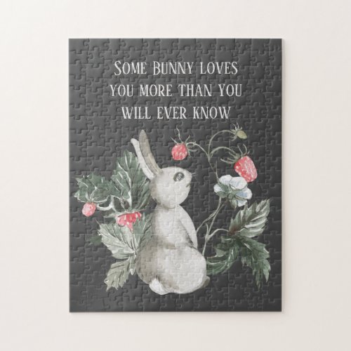 cute bunny love add text jigsaw puzzle