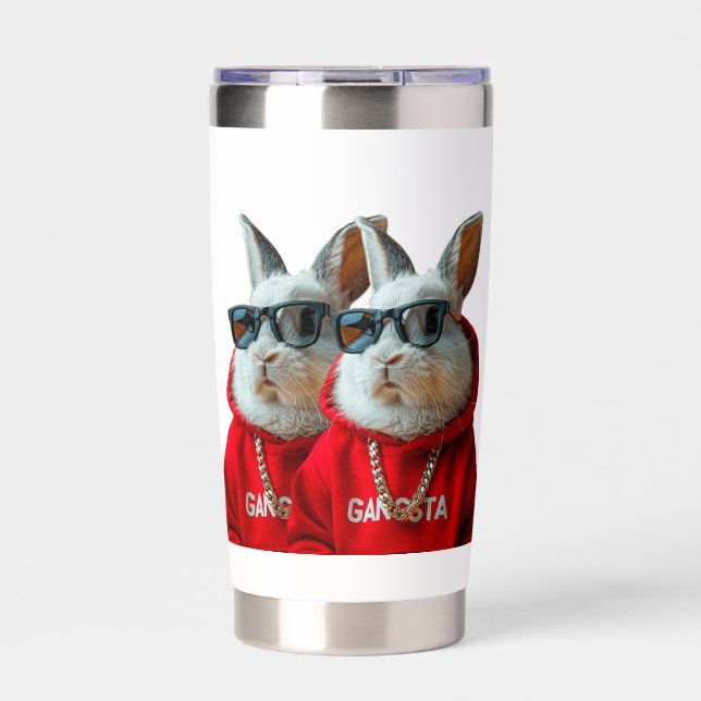 "Cute Bunny Lover T-Shirt – Adorable Rabbit'' Insulated Tumbler (Front)