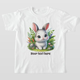 Cute bunny lovers customizable girls T-Shirt