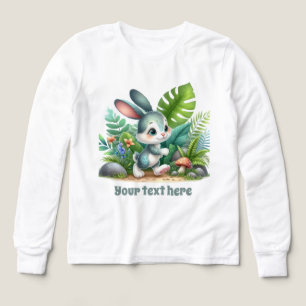 Cute bunny lovers customizable girls Tri-Blend shirts