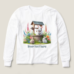Cute bunny lovers customizable girls Tri-Blend shirts