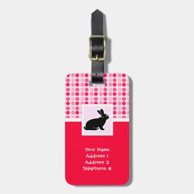 Cute Bunny Luggage Tag (Front Vertical)
