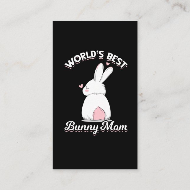 Cute Bunny Mama Rabbit Lover Mom Business Card (Front)