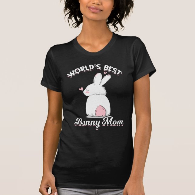 Cute Bunny Mama Rabbit Lover Mom T-Shirt (Front)