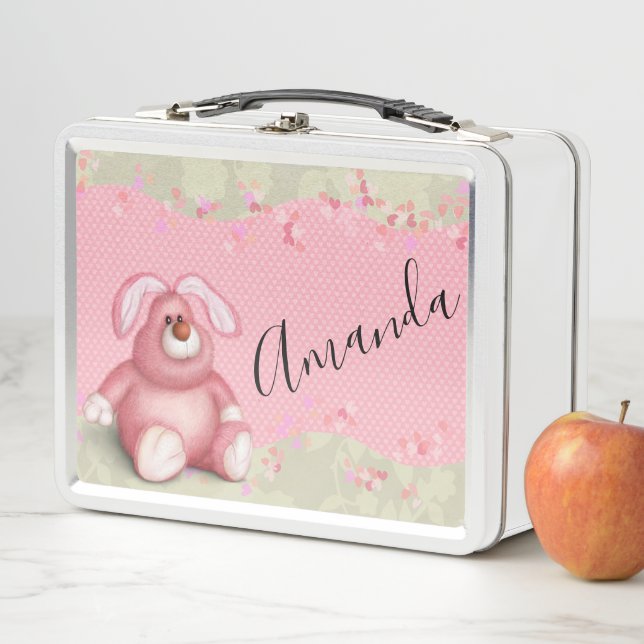 Cute Bunny Metal Lunch Box (In Situ)
