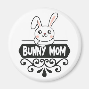 Cute Bunny mom rabbit lover Magnet