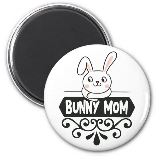 Cute Bunny mom rabbit lover Magnet