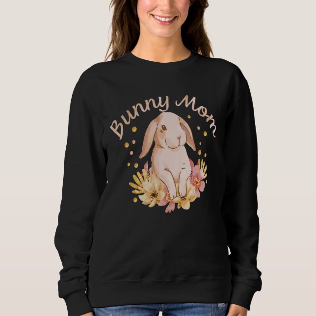 Cute Bunny Mom Rabbit Sweatshirt (Front)