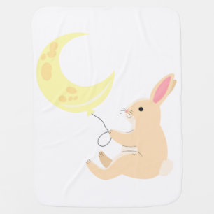 Cute Bunny Moon Baby Bodysuit Blanket