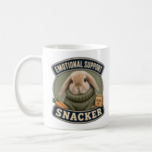 Cute Bunny Mug Emotional Support Snacker