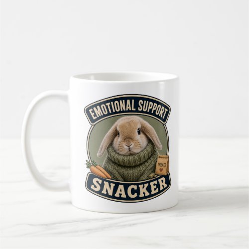 Cute Bunny Mug | Emotional Support Snacker