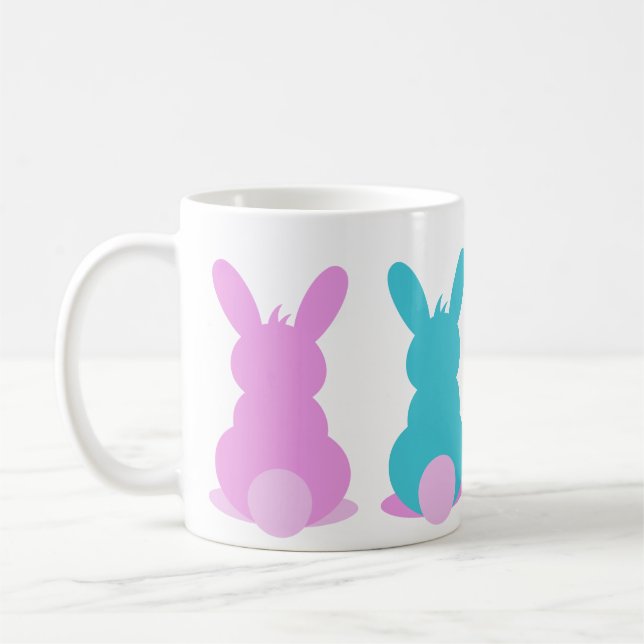 Cute bunny mug in pastel colors (Left)