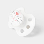 Cute bunny nose - white fur and red nose pacifier (Front Right)