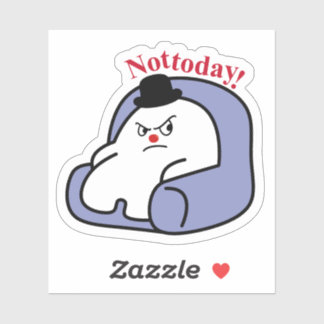 Cute Bunny “Not Today” Sticker | Mood & Relatable