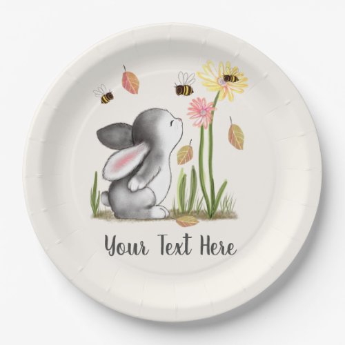 Cute bunny paper plates