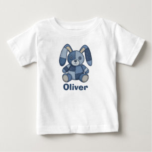 Cute Bunny Patchwork Denim  Baby T-Shirt