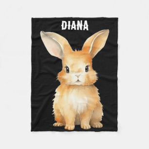 Cute Bunny Personalized Fleece Blanket
