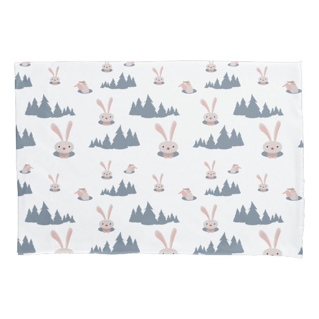 Cute Bunny Pillow Case (Front)