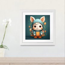 Cute bunny poster