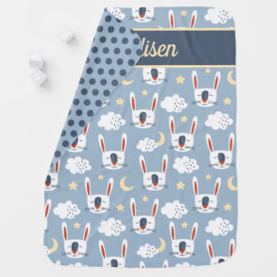 Cute Bunny Rabbit Baby Blanket