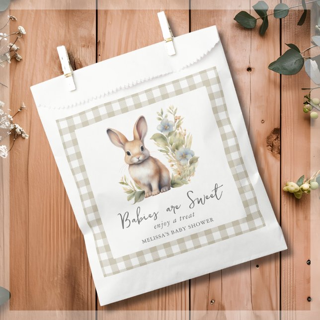 Cute Bunny Rabbit Baby Shower  Favor Bag (Creator Uploaded)