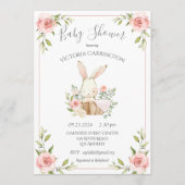 Cute Bunny Rabbit Baby Shower Invitation (Front)