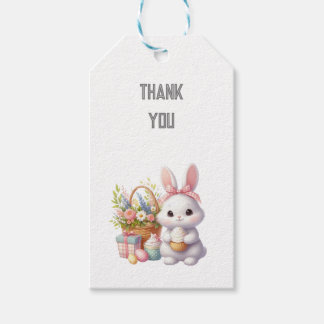 Cute bunny rabbit birthday gift tags