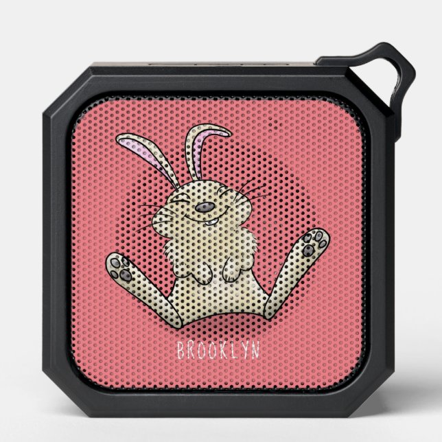 Cute bunny rabbit cartoon illustration bluetooth speaker (Front)