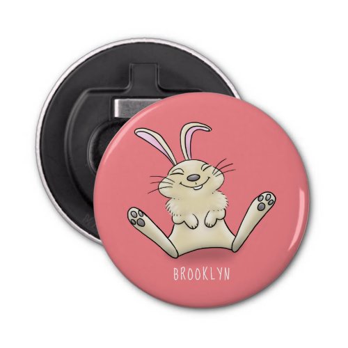 Cute bunny rabbit cartoon illustration bottle opener