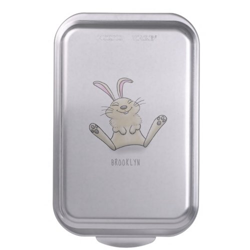 Cute bunny rabbit cartoon illustration cake pan