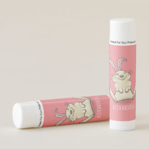 Cute bunny rabbit cartoon illustration lip balm