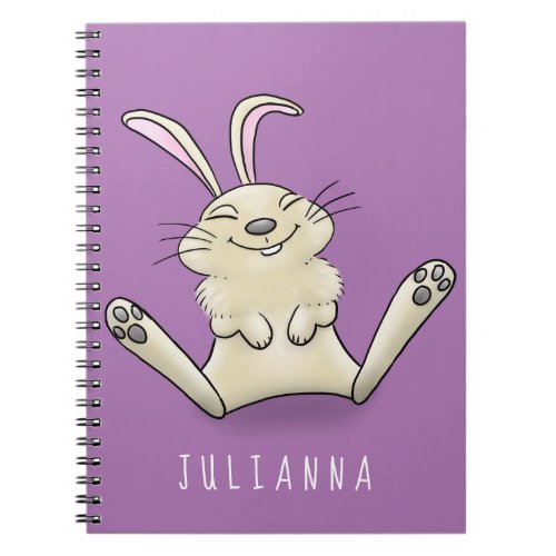 Cute bunny rabbit cartoon illustration notebook