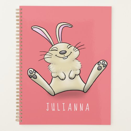 Cute bunny rabbit cartoon illustration planner