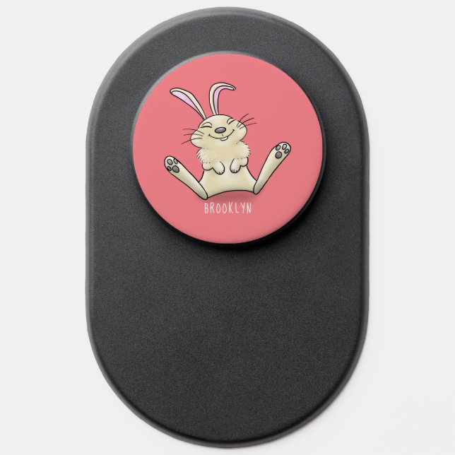 Cute bunny rabbit cartoon illustration PopSocket (Popsocket)