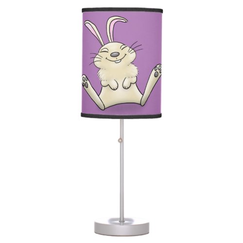 Cute bunny rabbit cartoon illustration table lamp