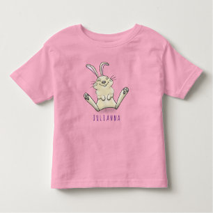 Cute bunny rabbit cartoon illustration toddler t-shirt