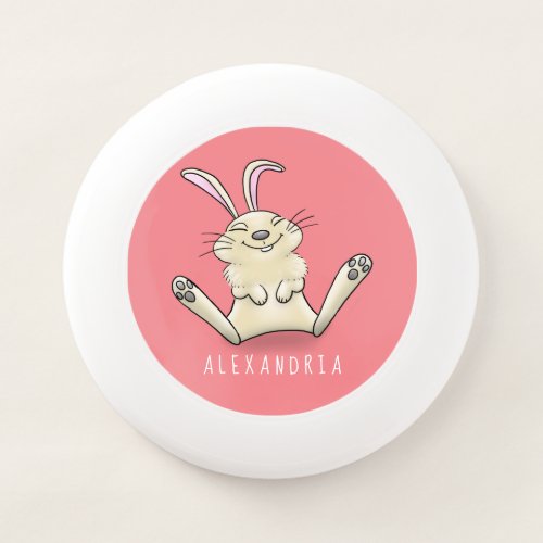 Cute bunny rabbit cartoon illustration Wham_O frisbee