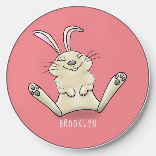 Cute bunny rabbit cartoon illustration wireless charger 