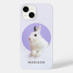 Cute Bunny Rabbit Easter Modern Chic Personalized Case-Mate iPhone 14 Case