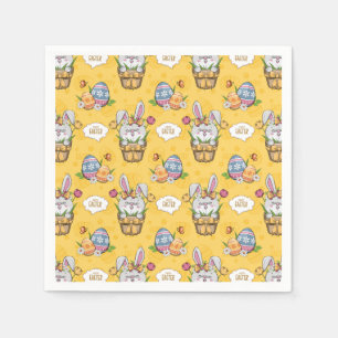 Cute Bunny Rabbit Easter Napkins