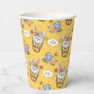 Cute Bunny Rabbit Easter Paper Cups