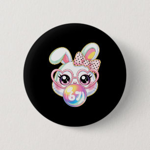 Cute Bunny Rabbit Face For Women Girls Kids Teens  Button