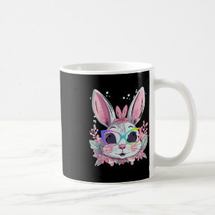Cute Bunny Rabbit Face Tie Dye Gles Girl Happy Eas Coffee Mug