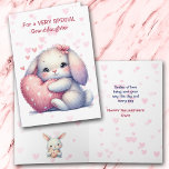 Cute Bunny Rabbit Granddaughter Valentine Card